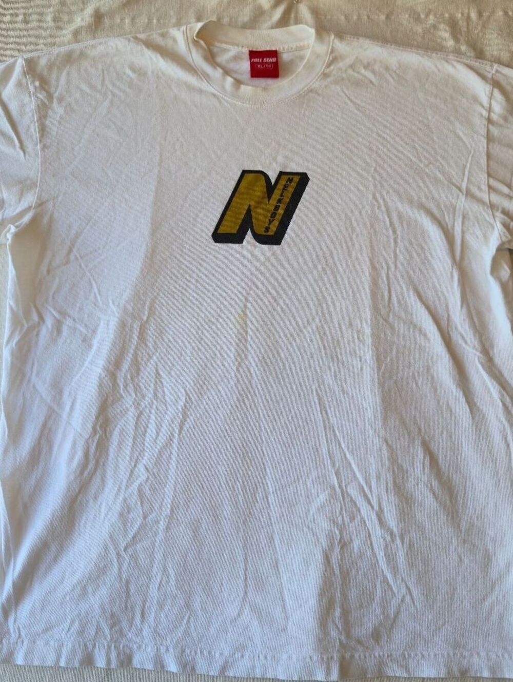 Full Send Nelk Boys White Graphic T-Shirt XL